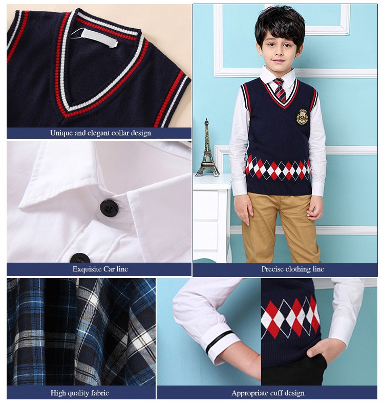 사용자 정의 디자인 봄 여름 영국 스타일 가을 겨울 학교 소년 학생 유니폼