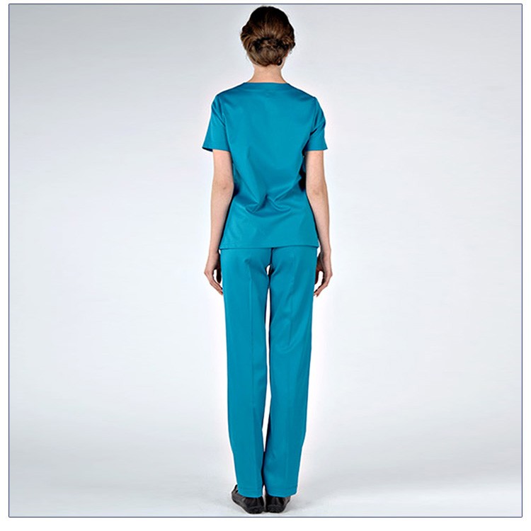 새로운 디자인 반팔 유니폼 의료 스크럽 간호사 병원 직원 간호사 유니폼
