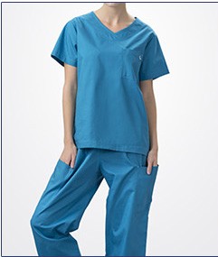 Bule V 넥 간호 유니폼 세트 의료 스크럽 간호사 유니폼