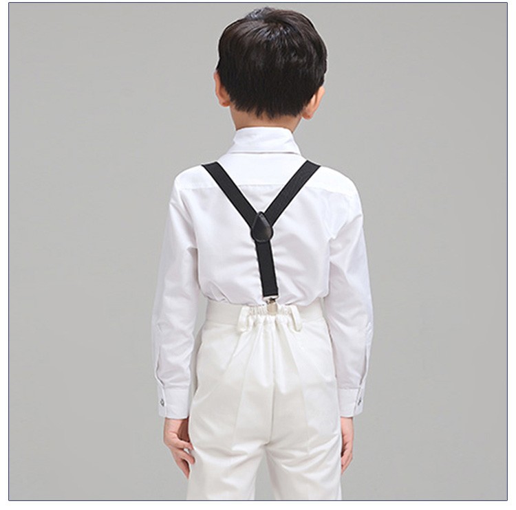 나비 넥타이와 작은 소년 긴 소매 흰색 셔츠 한 벌을 사용자 정의 디자인 