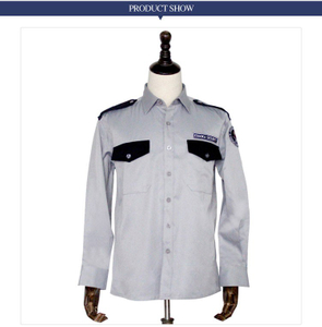 사용자 정의 디자인 보안 제복 셔츠 게이트 키퍼 청소부 경찰관 남자 경비원 제복