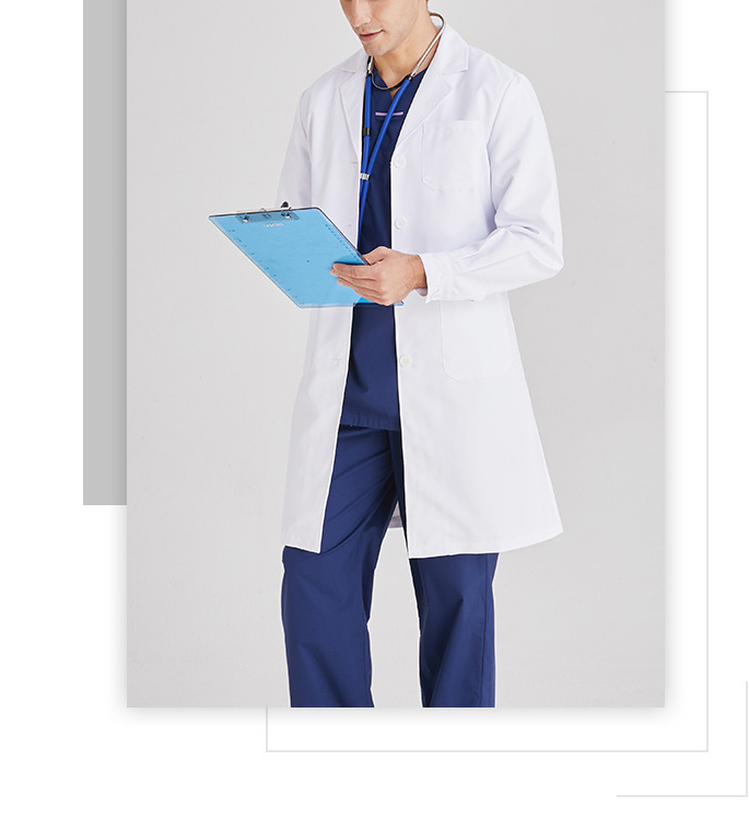 맞춤형 병원 화이트 코트 100% 면 남여 공용 실험실 유니폼 치과 의사 실험실 코트 병원 유니폼