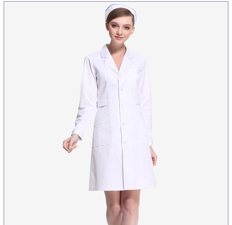 긴 소매 의사 실험실 코트 도매 짧은 소매 간호사 유니폼 흰색 드레스