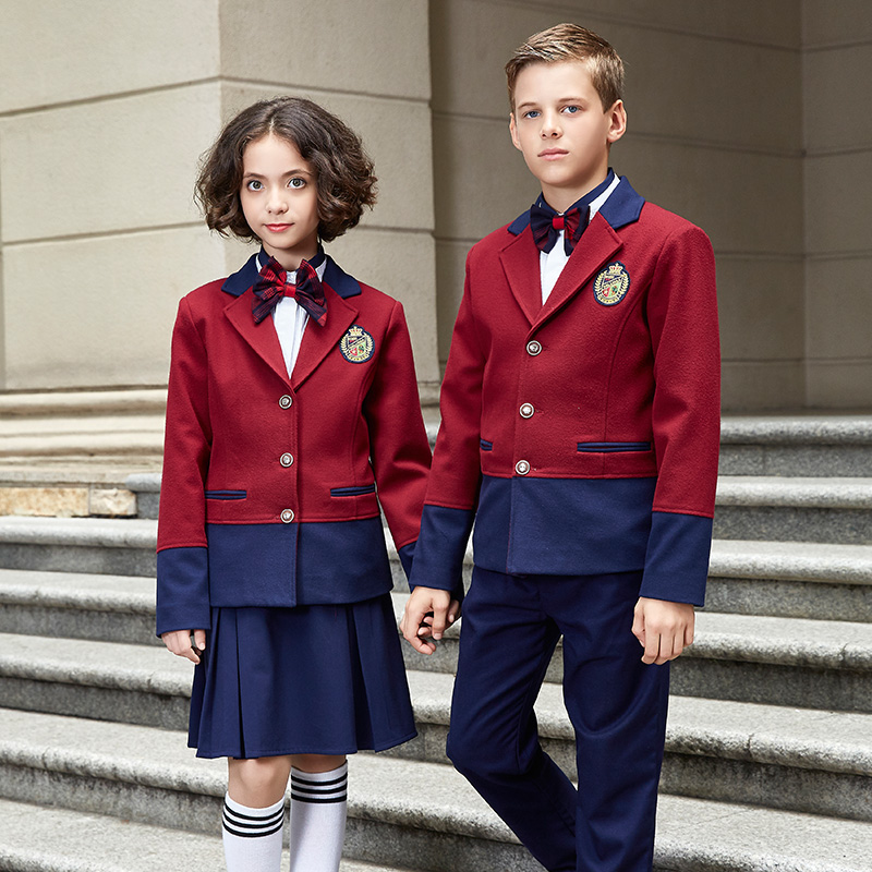 OEM 디자인 아동 학교 의류 네이비 블루 교복 소년의 블레이저 재킷 교복