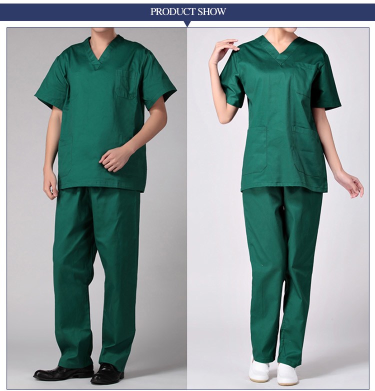 스크럽 세트 유니폼 간호 녹색 간호사 의사 유니폼 v 넥 의료 스크럽 간호 유니폼 병원 유니폼